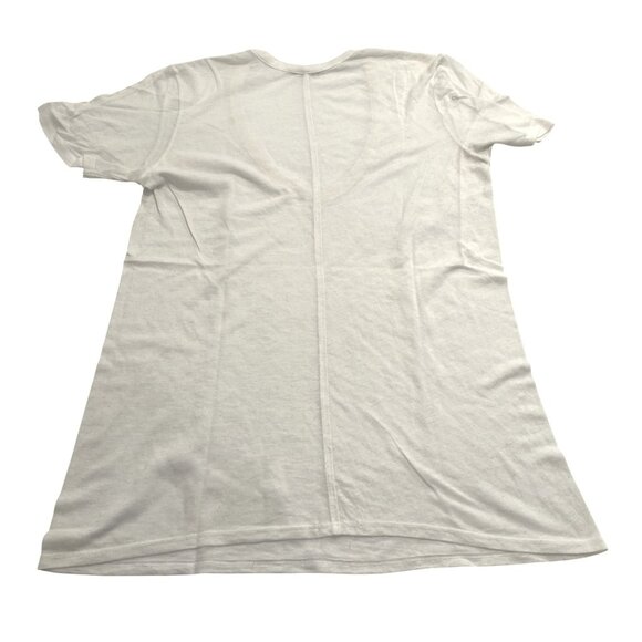 The Row Scoop Neck Burnout Tee in Ivory - Picture 2 of 6